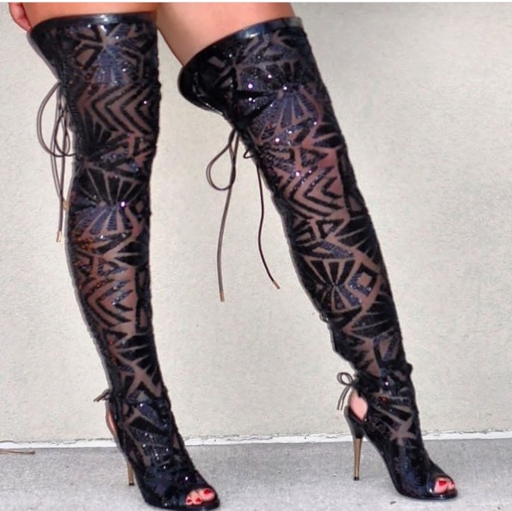 Katyaroulette original design thigh high  boots ready to ship in size 36